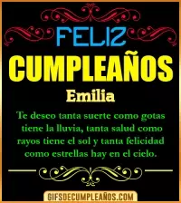 GIF Frases de Cumpleaños Emilia